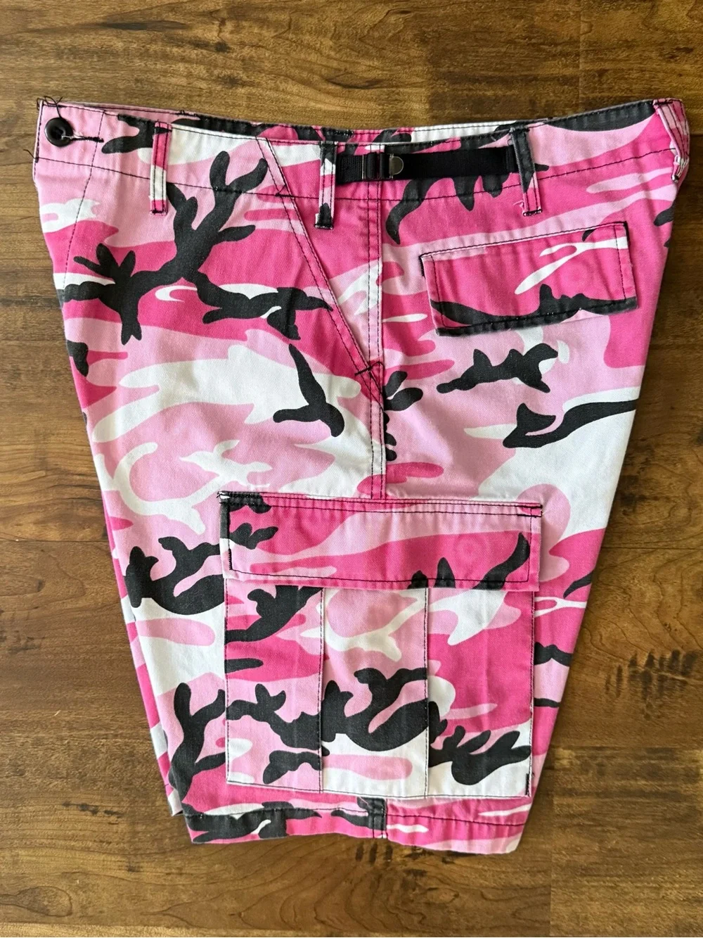 Rothco Cargo Shorts Mens Pink White Black Camo BDU Camo Small 31-35” Adjustable